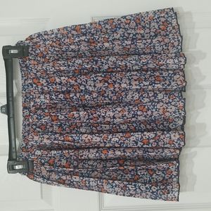 BCBGeneration Floral Print Pleated Multicolor Skirt